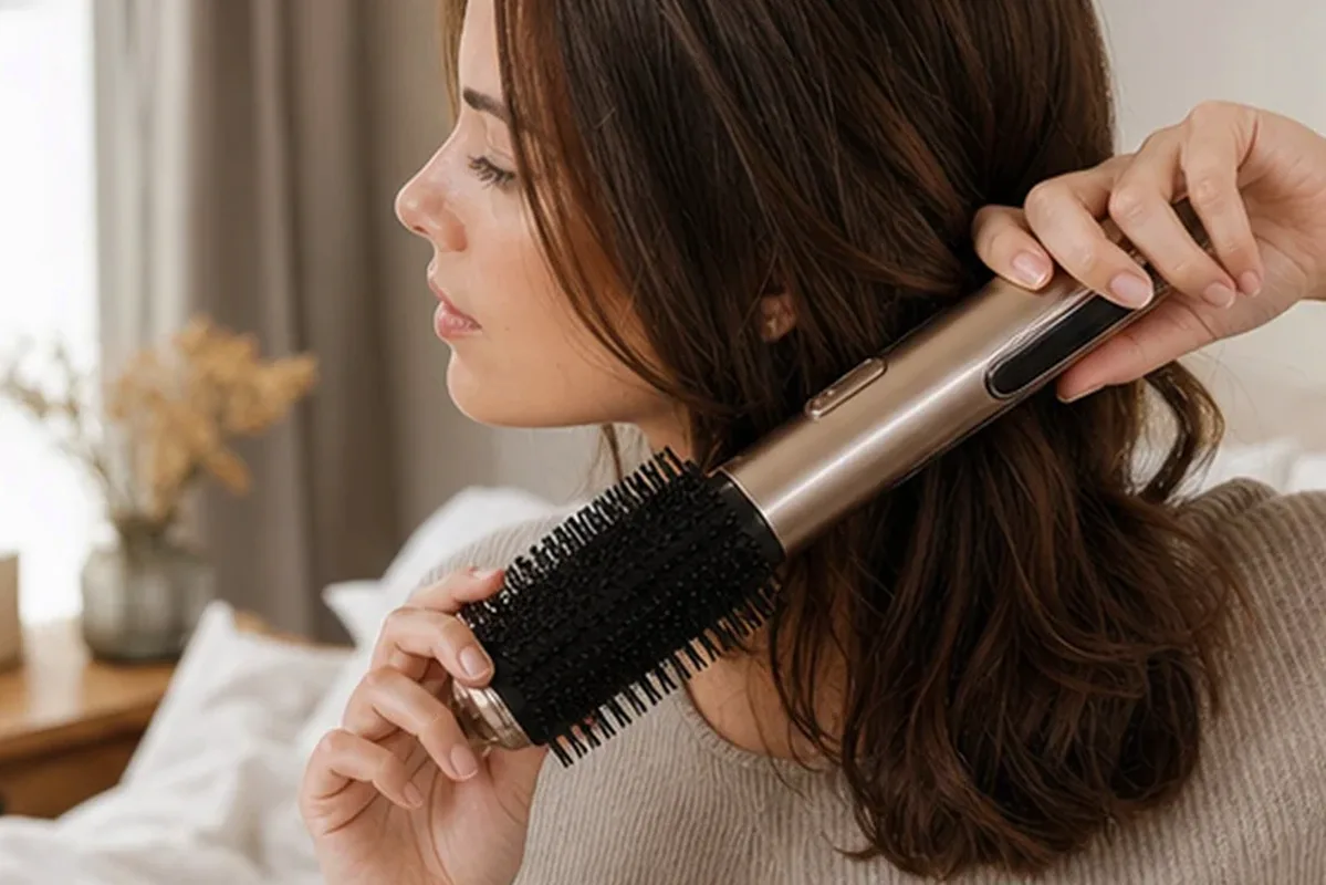 Authentischer Wohlfühlmoment passend zum Beauty-Thema Conditioner bei Haarbruch