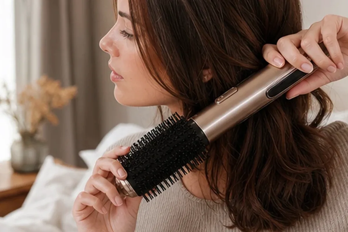 Authentische Beauty-Routine passend zum Thema Volumenspray für trockenes Haar