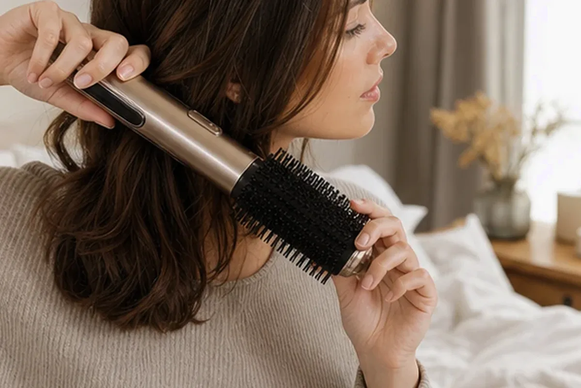 Authentische Beauty-Routine passend zum Thema Haarbürste bei fettigem Ansatz