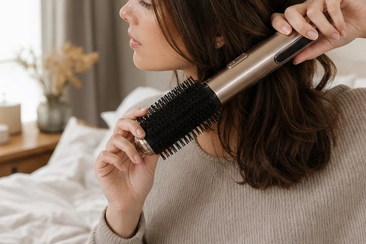 Authentische Beauty-Routine passend zum Thema Silbershampoo für lockiges Haar