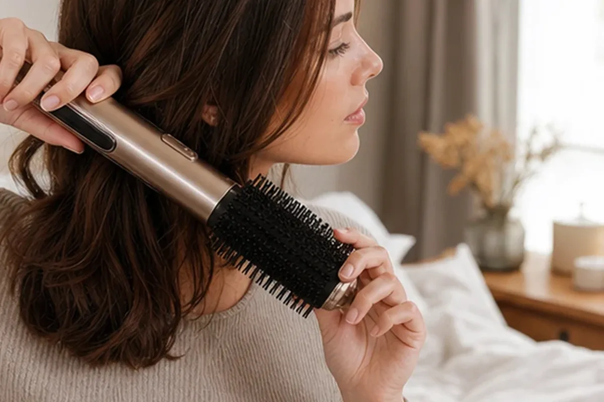 Emotionaler und authentischer Anwendungsmoment rund um Lockencreme bei Haarbruch