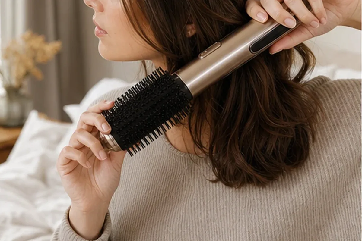 Redaktionelle Detailaufnahme zur Orientierung bei Volumenspray für feines Haar