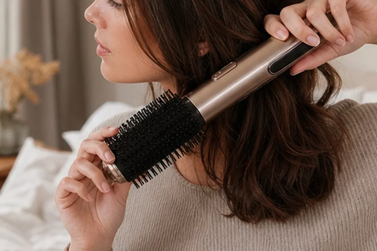 Authentischer Wohlfühlmoment passend zum Beauty-Thema Haarmaske für strapaziertes Haar