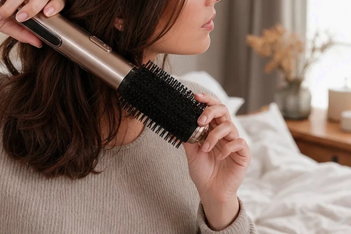 Authentische Beauty-Routine passend zum Thema Glätteisen bei wenig Zeit