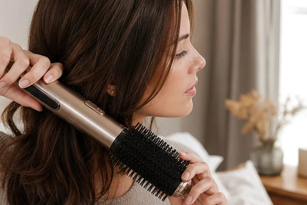Authentische Beauty-Routine passend zum Thema Lockencreme für feines Haar