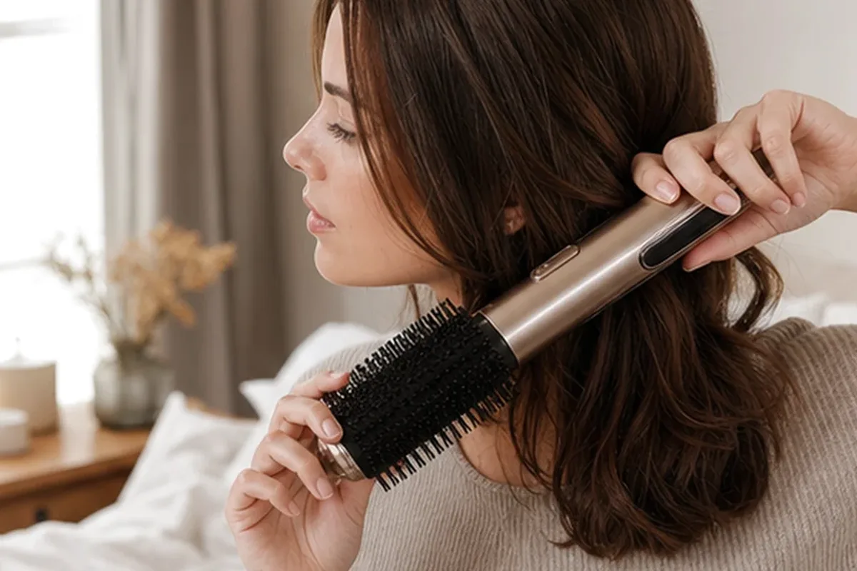 Redaktioneller Beauty-Moment zur Ausgangslage bei Lockencreme bei fettigem Ansatz