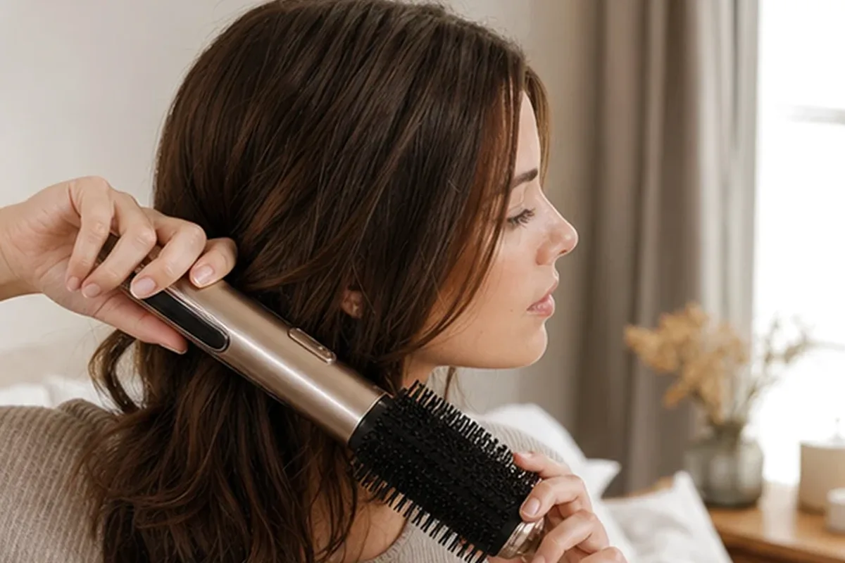 Authentischer Wohlfühlmoment passend zum Beauty-Thema Lockencreme bei fettigem Ansatz