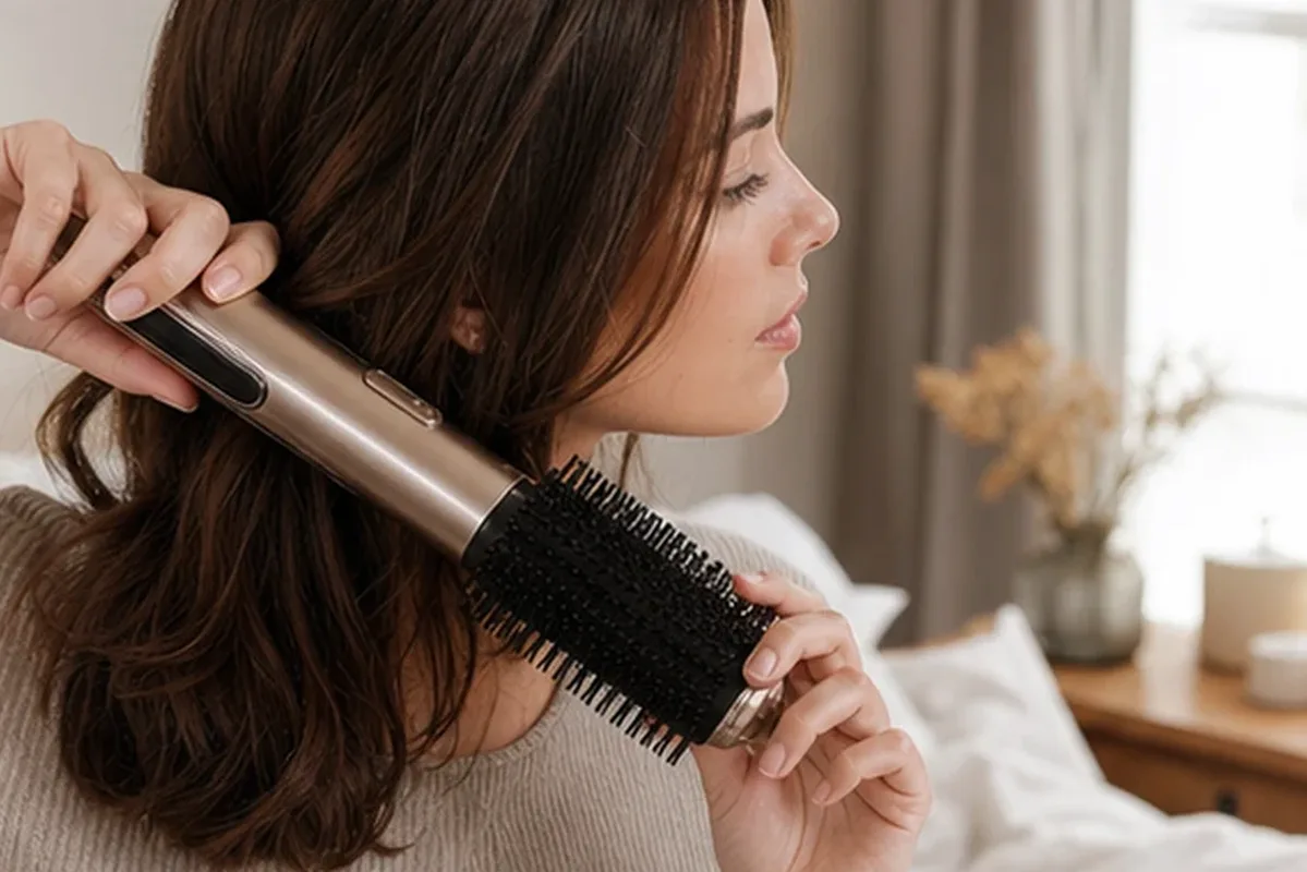 Redaktioneller Beauty-Moment zur Ausgangslage bei Glätteisen bei wenig Zeit