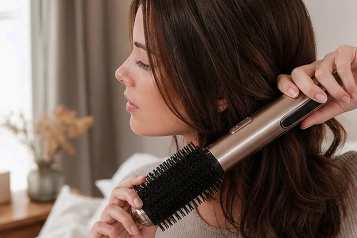 Redaktioneller Beauty-Moment zur Ausgangslage bei Volumenspray für lockiges Haar