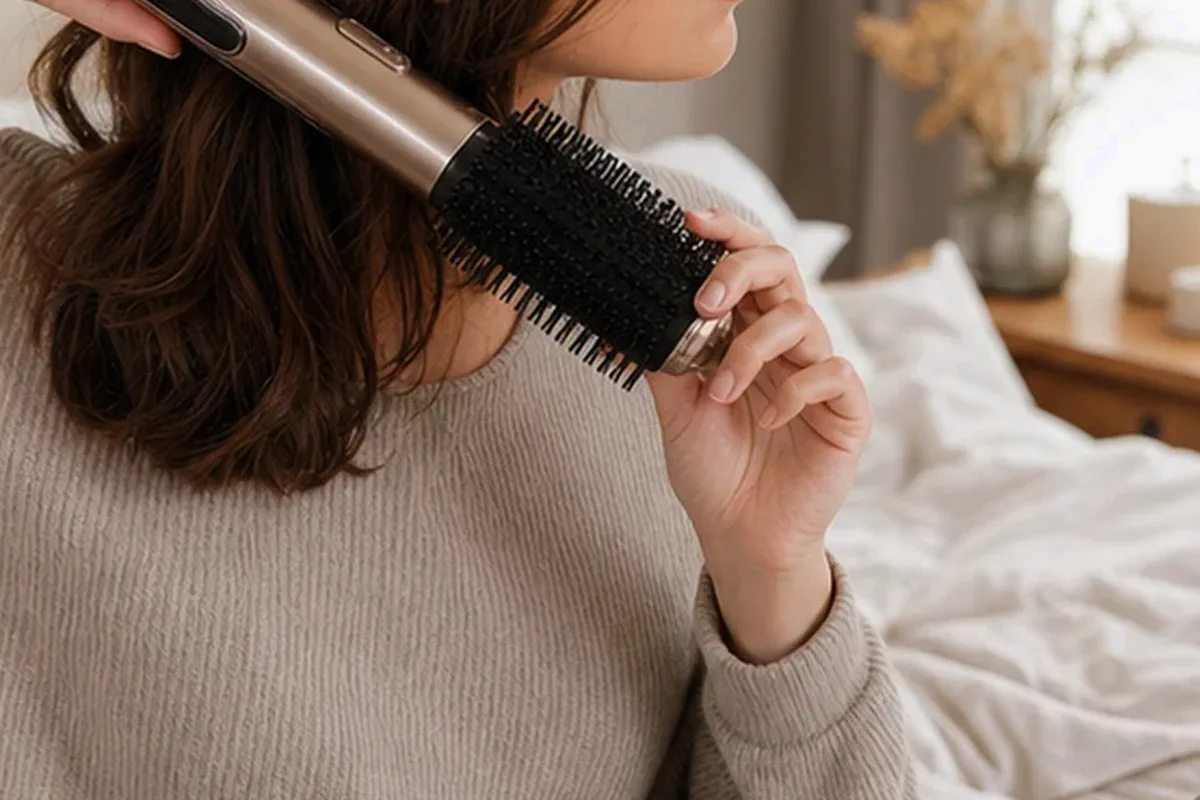 Authentische Beauty-Routine passend zum Thema Lockencreme bei Frizz