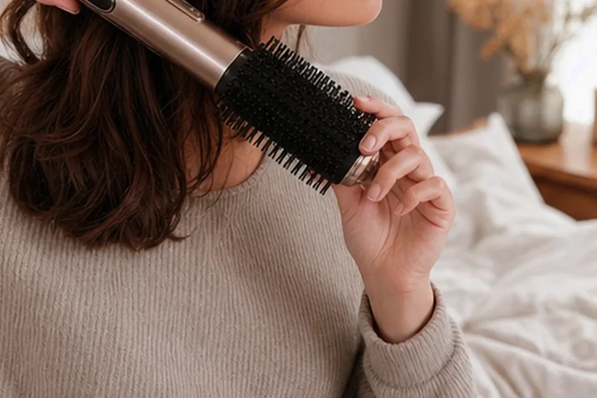 Hochwertige Beauty-Inszenierung zu Auswahlkriterien für Hitzeschutz für strapaziertes Haar