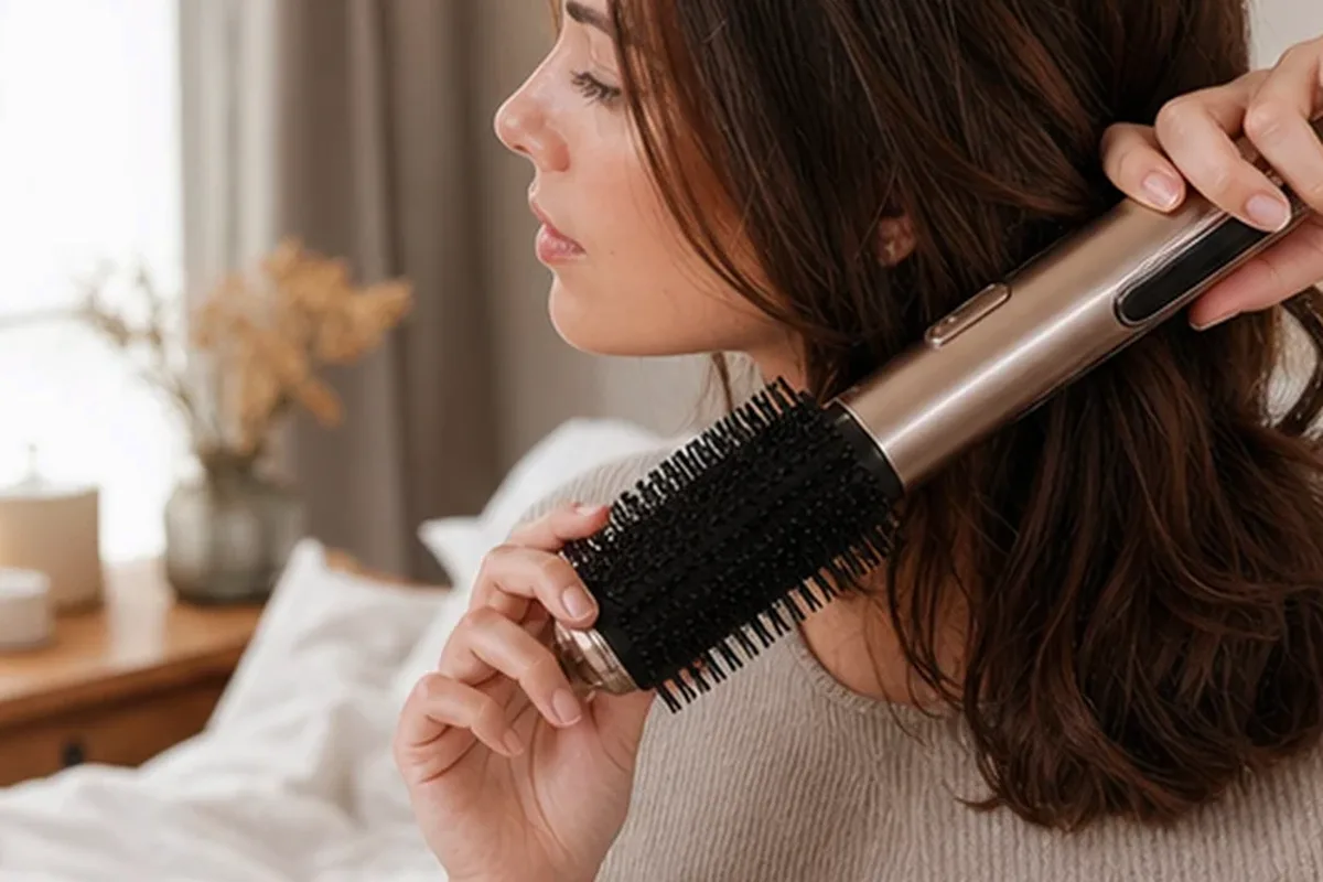 Redaktionelle Detailaufnahme zur Orientierung bei Volumenspray für strapaziertes Haar