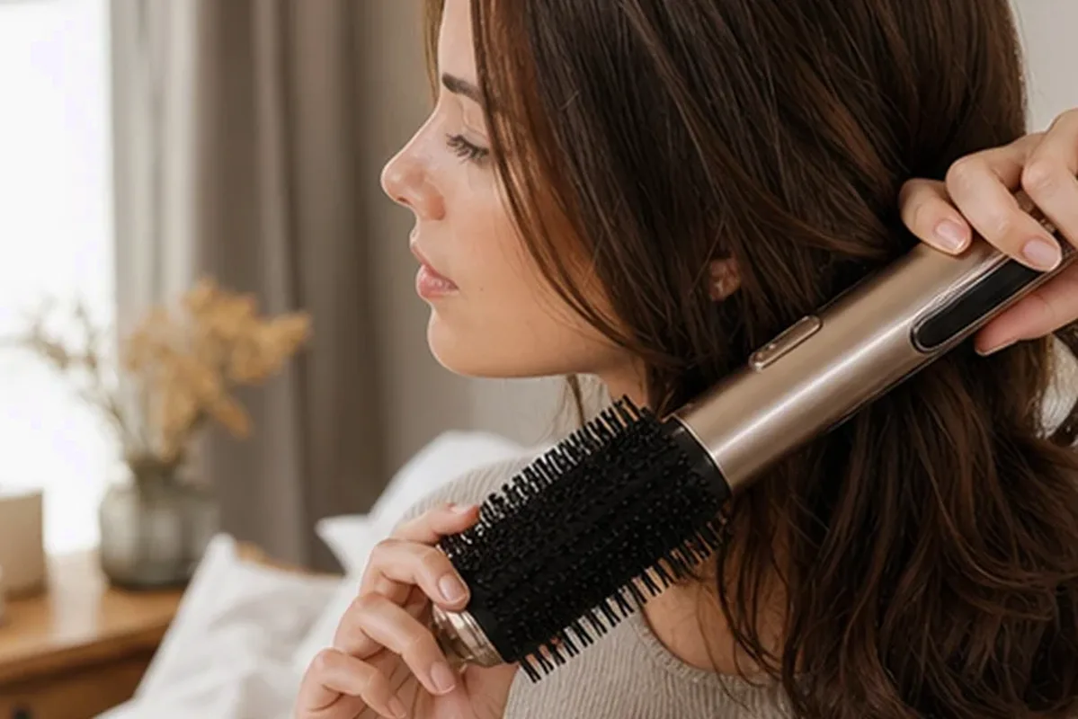 Authentischer Wohlfühlmoment passend zum Beauty-Thema Conditioner für trockenes Haar
