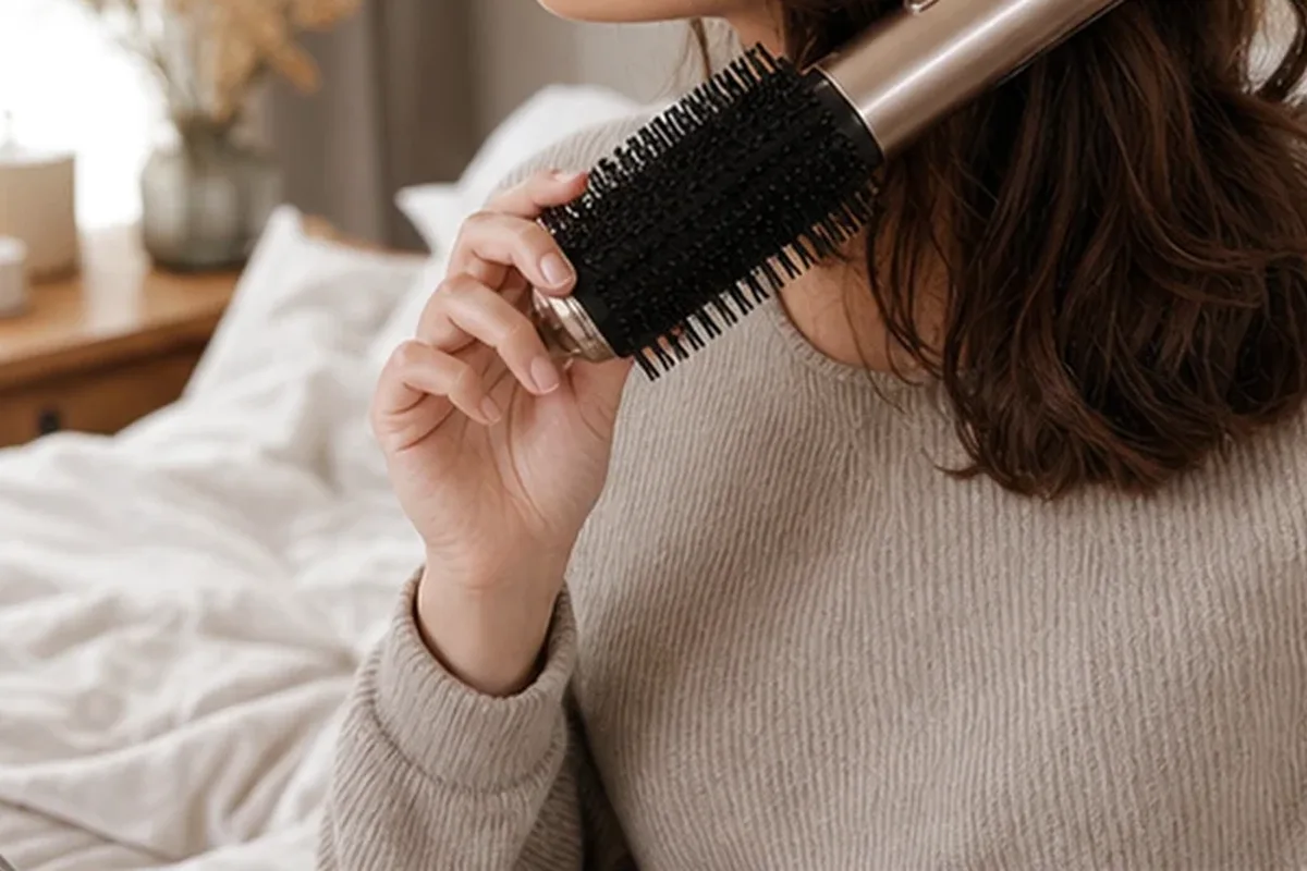 Authentische Beauty-Routine passend zum Thema Leave-in-Pflege für feines Haar
