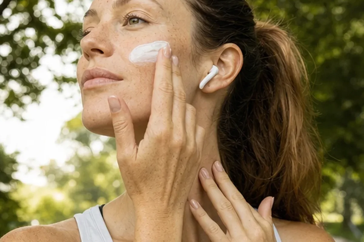 Authentischer Wohlfühlmoment passend zum Beauty-Thema Männer-Gesichtscreme bei wenig Zeit