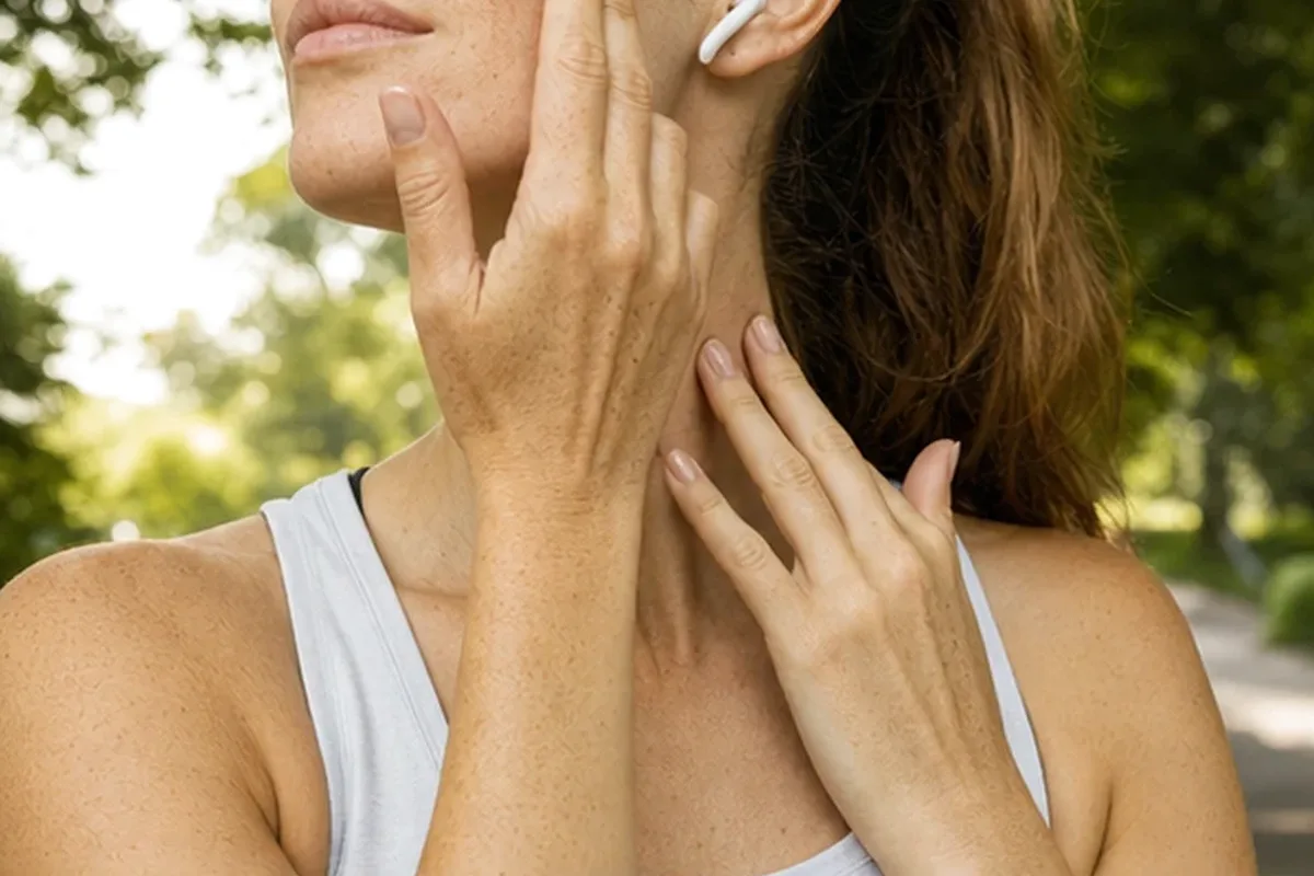 Authentischer Wohlfühlmoment passend zum Beauty-Thema Hyaluron-Serum für Mischhaut