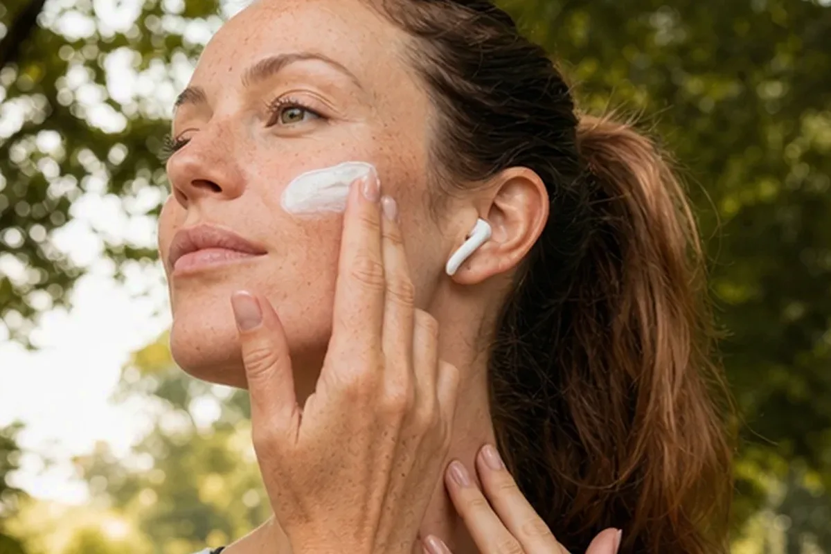 Redaktionelle Detailaufnahme zur Orientierung bei Vitamin-C-Serum bei ersten Fältchen
