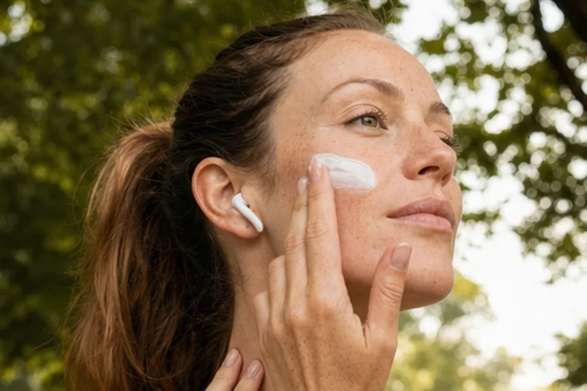 Redaktioneller Beauty-Moment zur Ausgangslage bei Gesichtsmaske bei Pigmentflecken