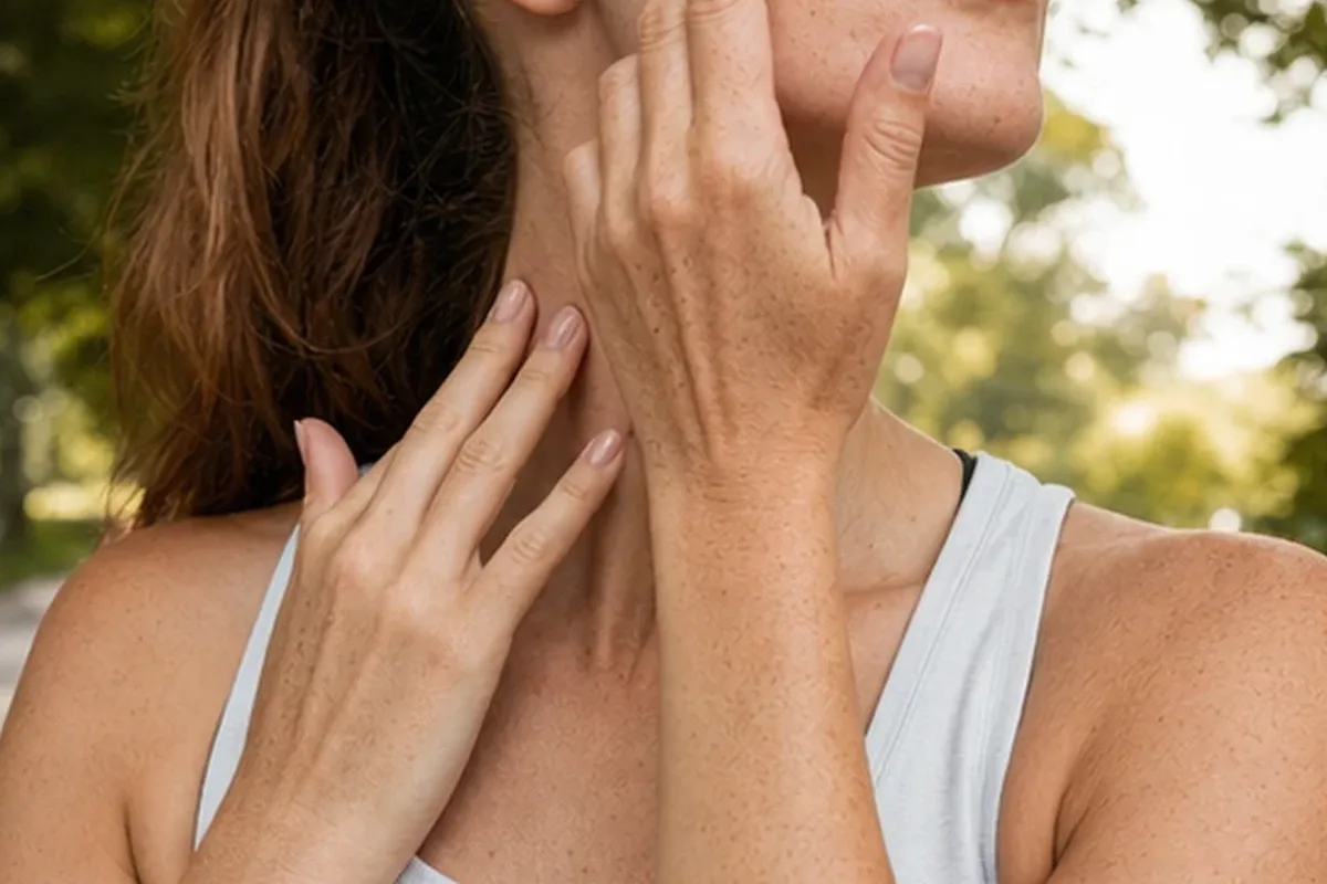 Authentischer Wohlfühlmoment passend zum Beauty-Thema Hyaluron-Serum für empfindliche Haut