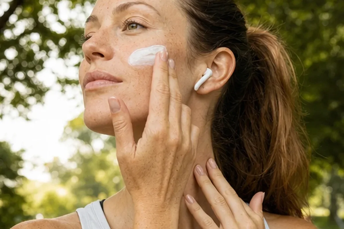 Authentischer Wohlfühlmoment passend zum Beauty-Thema Hautbarriere-Pflege für trockene Haut