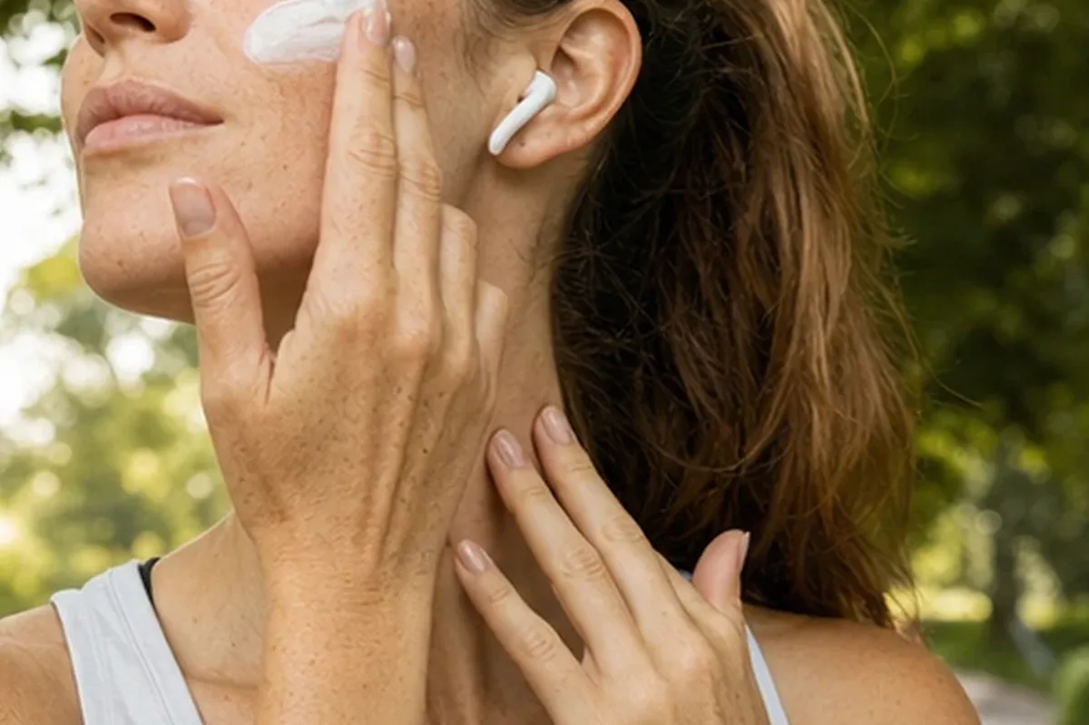 Authentischer Wohlfühlmoment passend zum Beauty-Thema Feuchtigkeitsserum bei Pigmentflecken