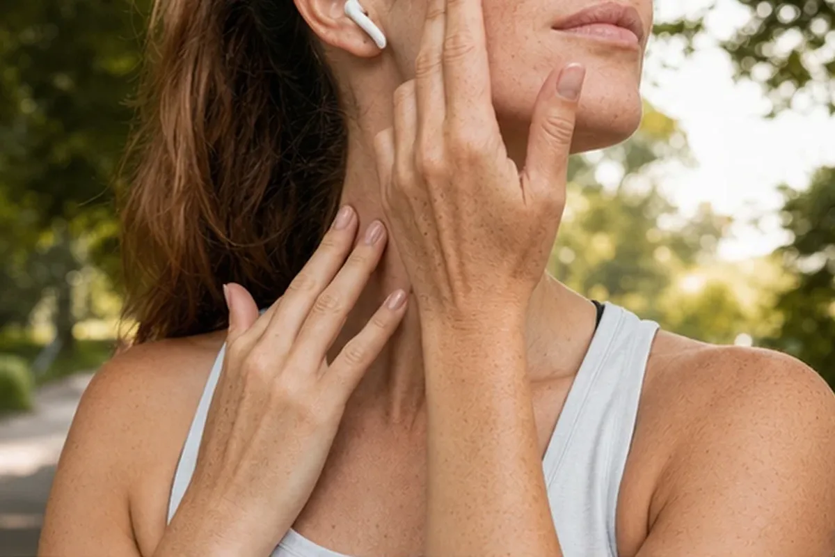 Authentischer Wohlfühlmoment passend zum Beauty-Thema Reinigungsöl bei ersten Fältchen