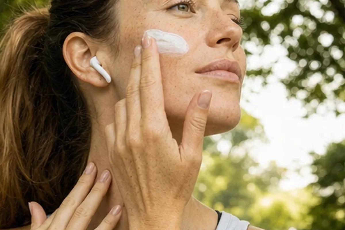 Authentischer Wohlfühlmoment passend zum Beauty-Thema Chemisches Peeling für trockene Haut