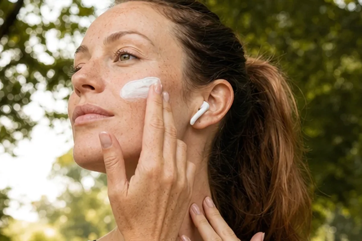 Authentischer Wohlfühlmoment passend zum Beauty-Thema Gesichtswasser für empfindliche Haut