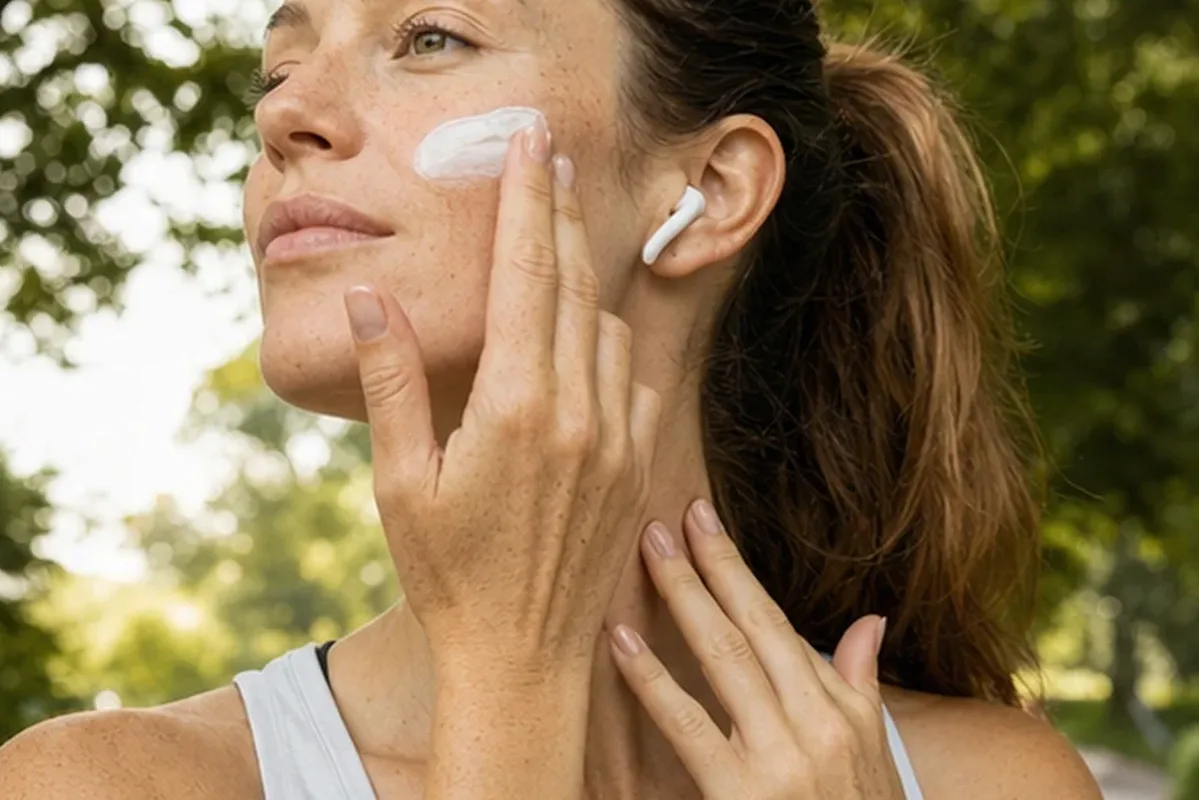 Emotionaler und authentischer Anwendungsmoment rund um Hyaluron-Serum für trockene Haut