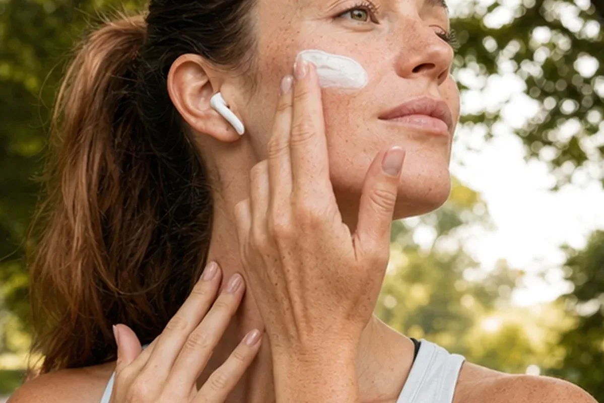 Hochwertige Beauty-Inszenierung zu Auswahlkriterien für Sonnenschutz für empfindliche Haut