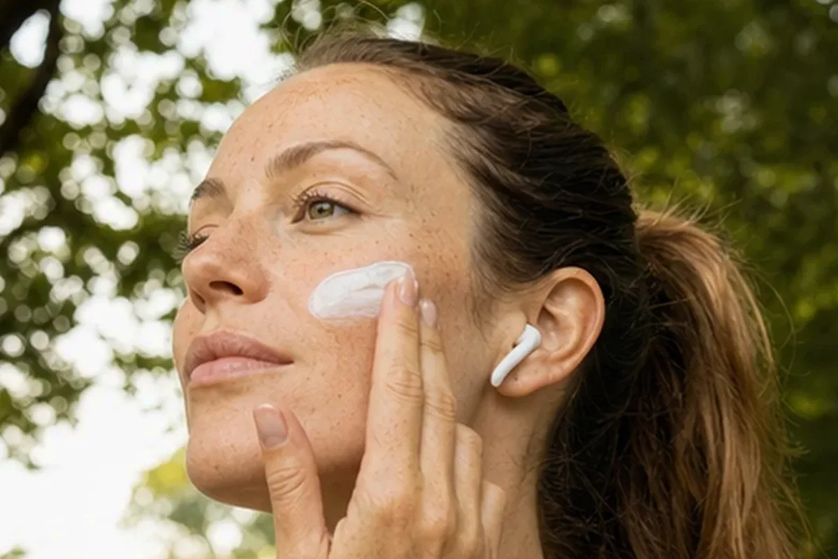Emotionaler und authentischer Anwendungsmoment rund um Retinol-Serum für empfindliche Haut