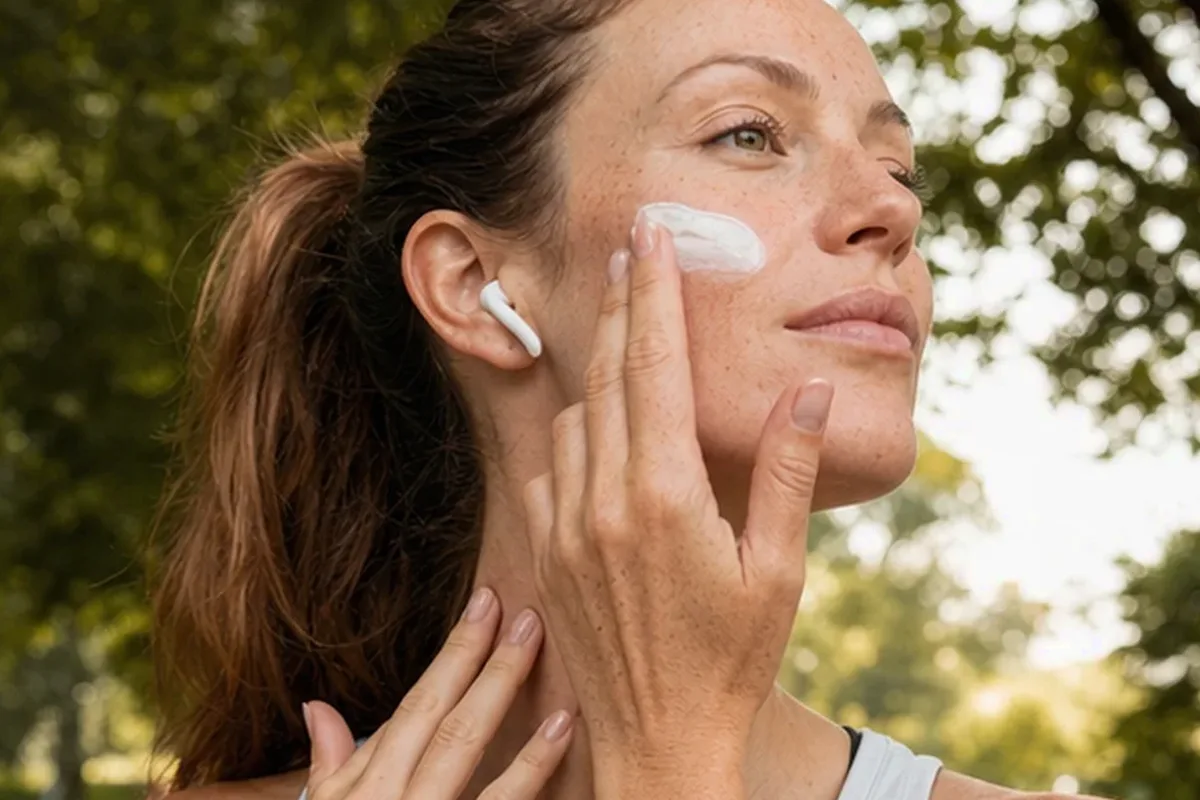 Authentischer Wohlfühlmoment passend zum Beauty-Thema Hautbarriere-Pflege für empfindliche Haut
