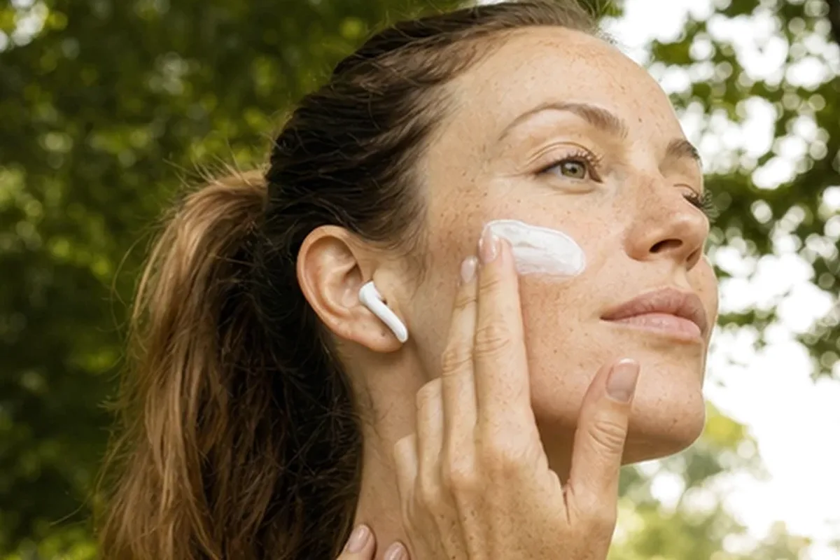 Authentischer Wohlfühlmoment passend zum Beauty-Thema Anti-Aging-Routine für unreine Haut