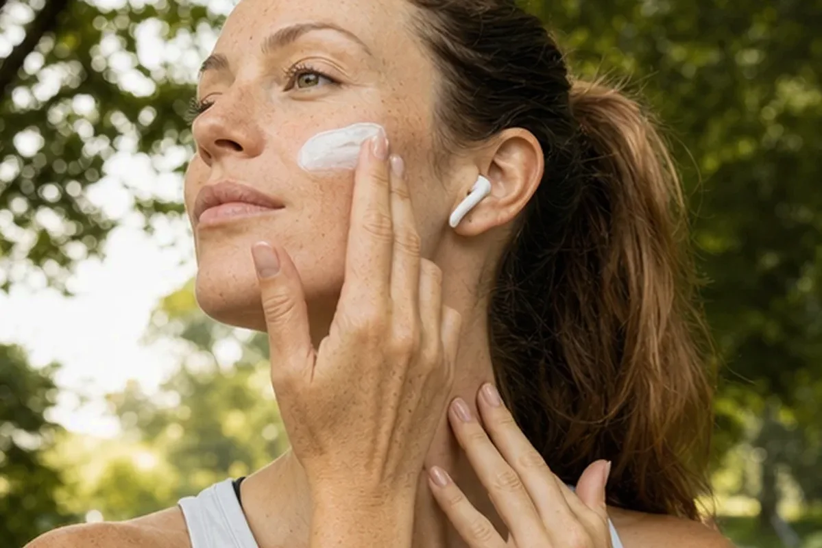Authentischer Wohlfühlmoment passend zum Beauty-Thema Niacinamid-Serum für fettige Haut