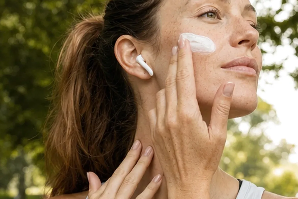 Authentischer Wohlfühlmoment passend zum Beauty-Thema Augenpflege bei Pigmentflecken