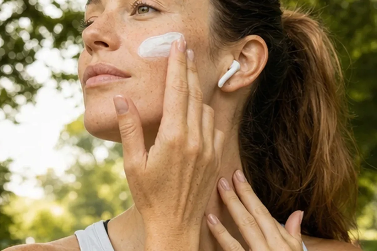 Authentischer Wohlfühlmoment passend zum Beauty-Thema Reinigungsöl bei Pigmentflecken