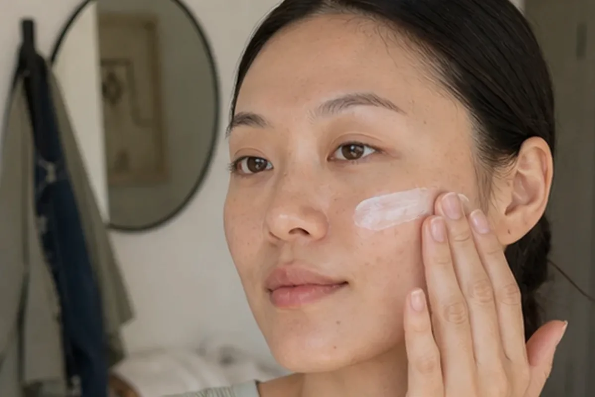 Emotionaler und authentischer Anwendungsmoment rund um Retinol-Serum für fettige Haut