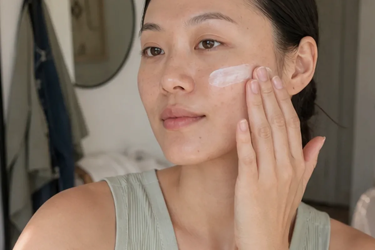 Authentischer Wohlfühlmoment passend zum Beauty-Thema Gesichtsreinigung bei Rötungen