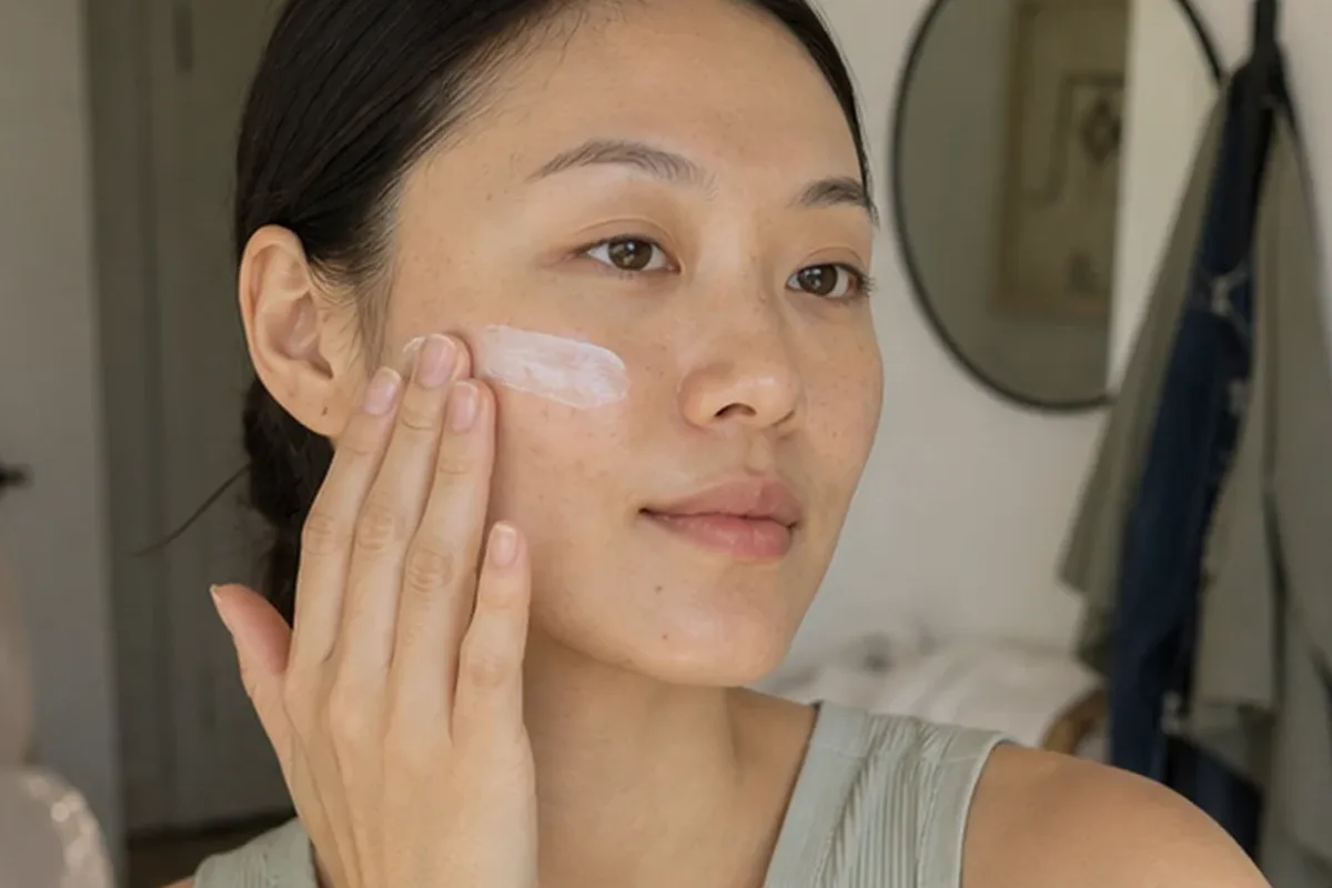 Redaktioneller Beauty-Moment zur Ausgangslage bei Gesichtsreinigung bei ersten Fältchen