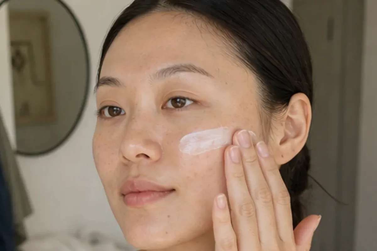 Authentische Beauty-Routine passend zum Thema Sonnenschutz für trockene Haut