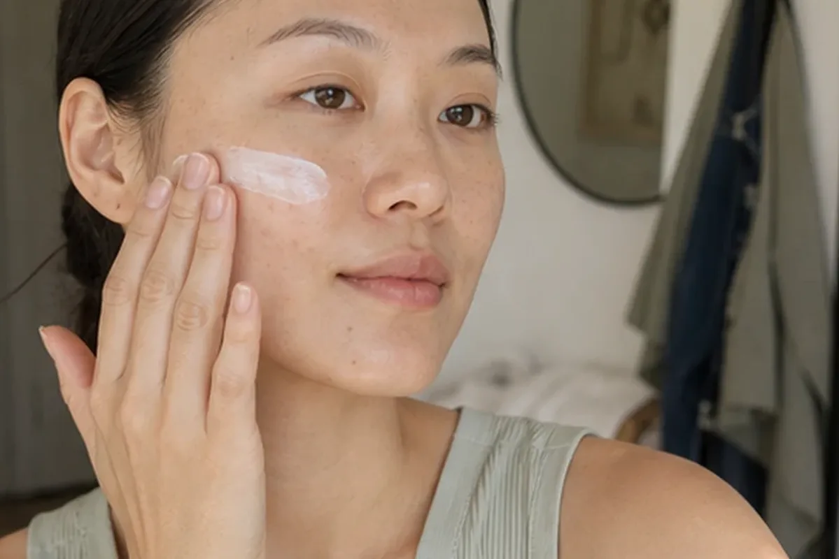 Authentische Beauty-Routine passend zum Thema Niacinamid-Serum bei ersten Fältchen