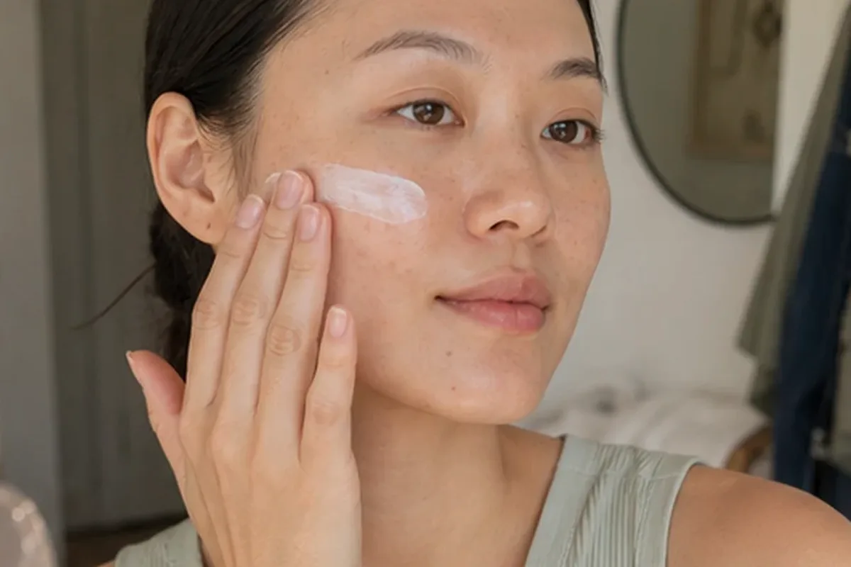 Authentische Beauty-Routine passend zum Thema Gesichtscreme für empfindliche Haut