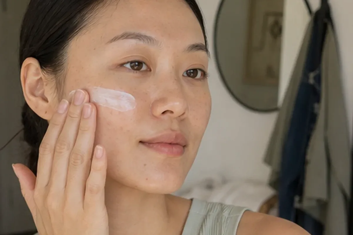 Authentischer Wohlfühlmoment passend zum Beauty-Thema Hautbarriere-Pflege für fettige Haut