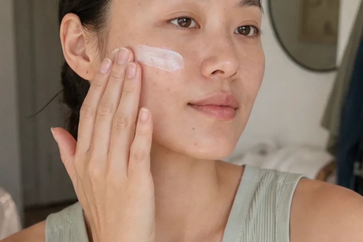 Hochwertige Beauty-Inszenierung zu Auswahlkriterien für Hautbarriere-Pflege für Mischhaut