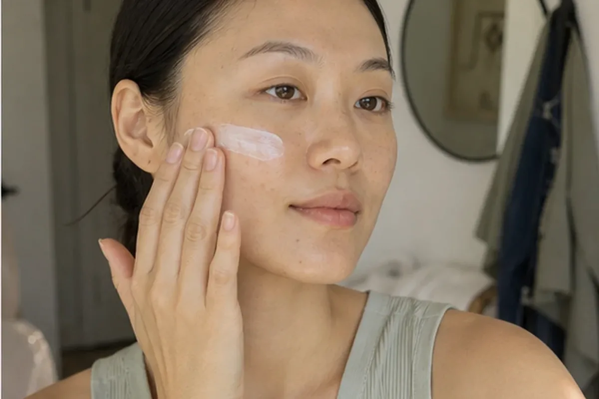 Authentischer Wohlfühlmoment passend zum Beauty-Thema Mizellenwasser für empfindliche Haut