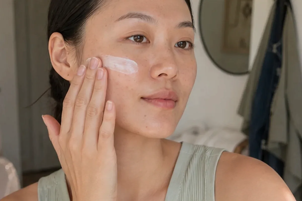 Authentische Beauty-Routine passend zum Thema Sonnenschutz für unreine Haut