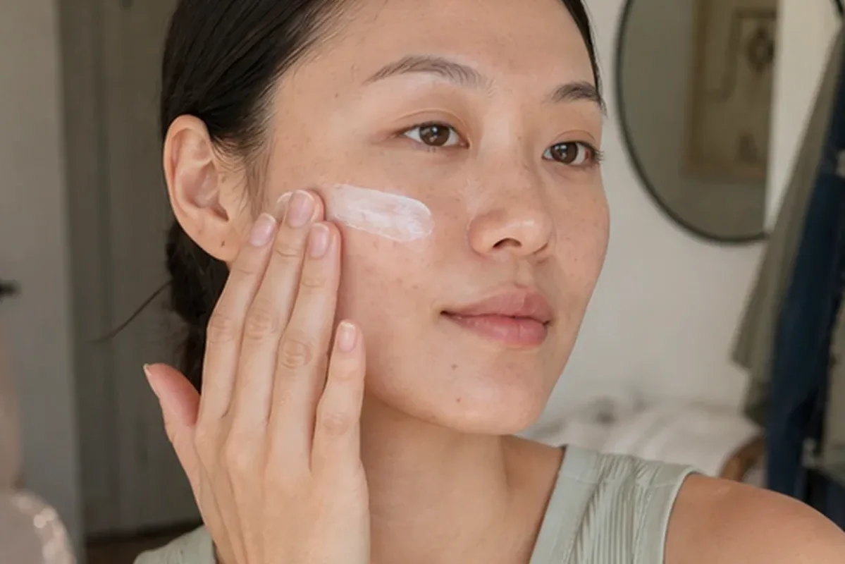 Redaktionelle Detailaufnahme zur Orientierung bei Sonnenschutz für unreine Haut